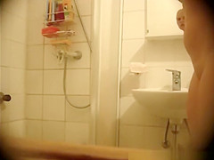 teen 18+ undressing and drying her body