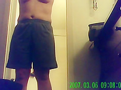 undressing for shower