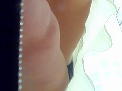 upskirt UF photographer 2(black thong)