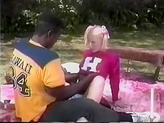 vintage interracial cheerleader